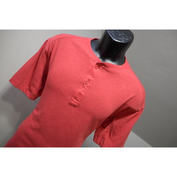Duluth Trading Co. Henley Tee Shirt Longtail Front Pocket Red Mens Sz Medium - Picture 4 of 6